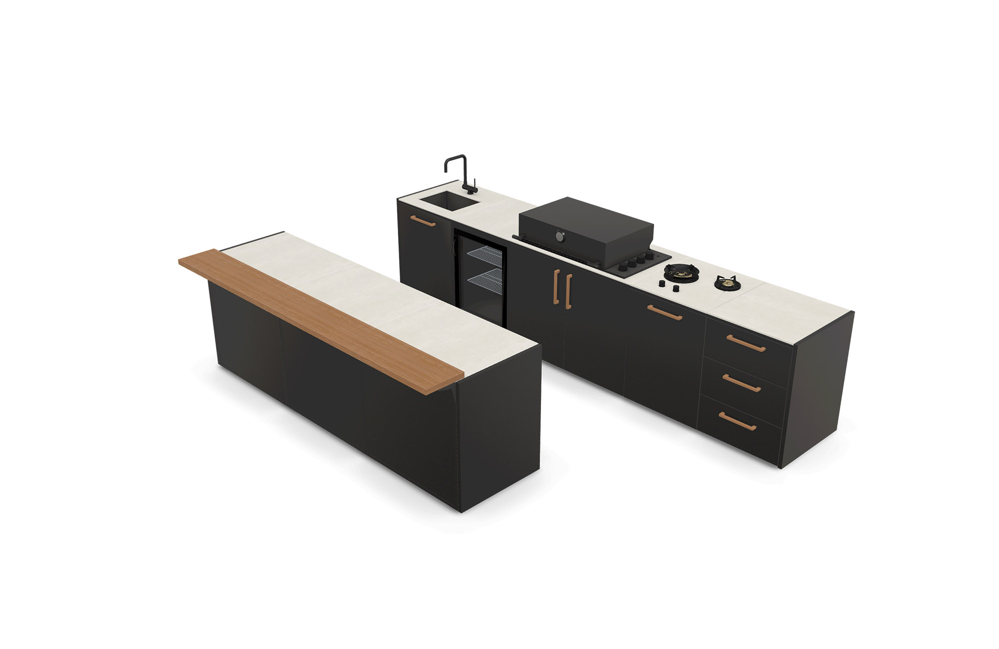 BRABURA Box letna kuhinja Ι Box Q Ι 287 x 276 cm